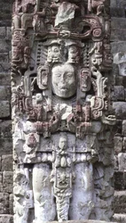 Copan Stela N, Spätklassische Periode, 764 n. Chr.